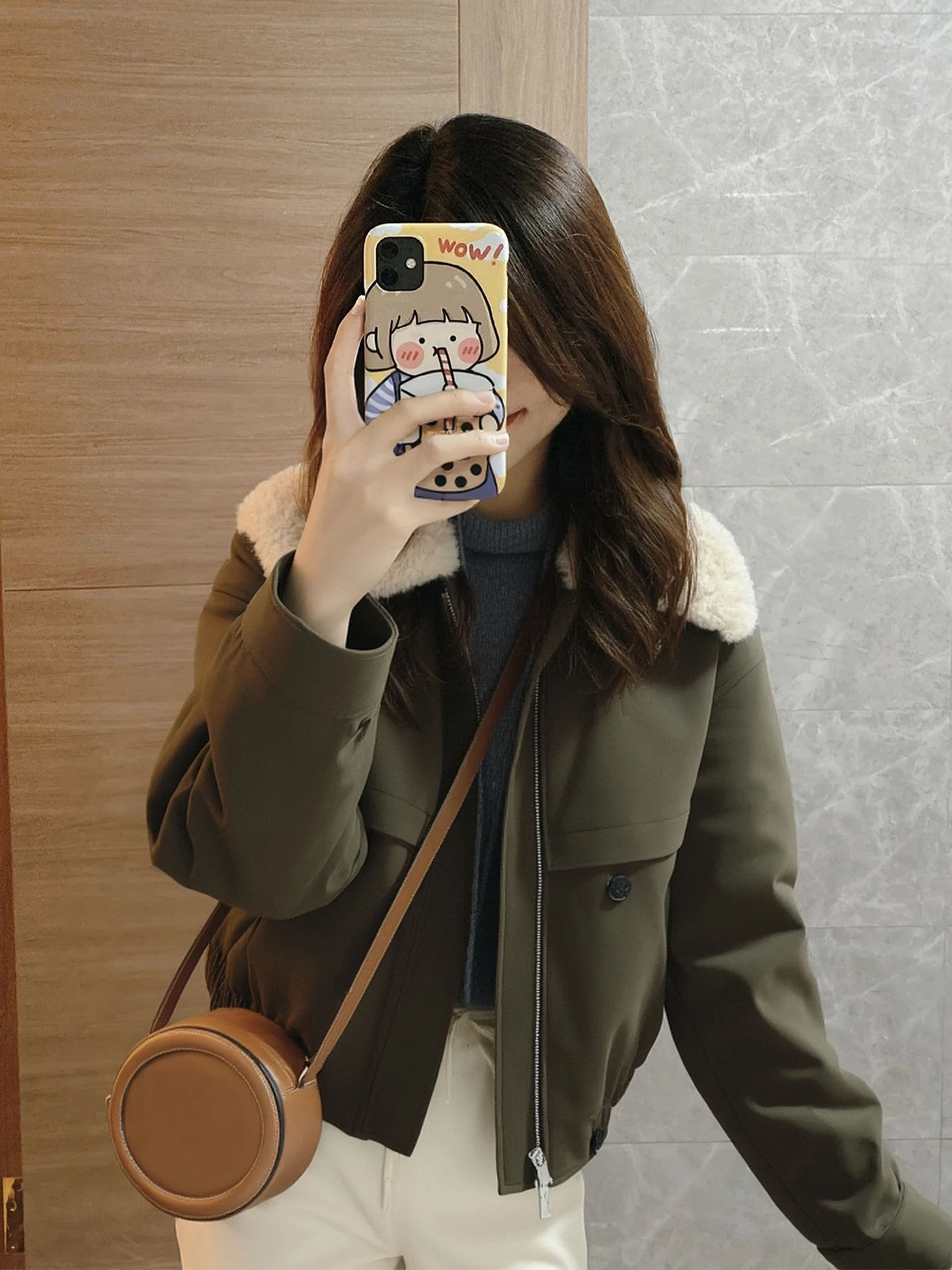 

Зима 2026, женская теплая верхняя одежда из меха ягненка Thiened Military een, прямое пальто, роскошная одежда