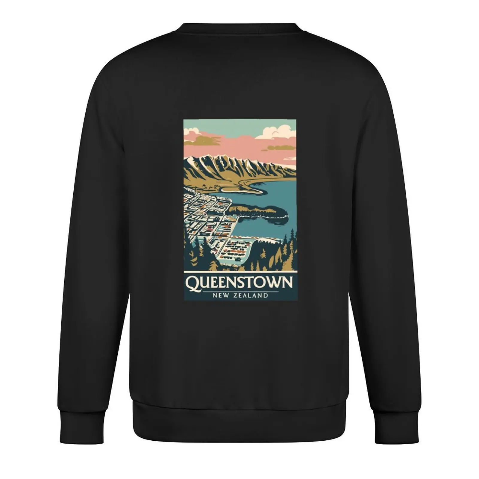 فن السفر العتيق من Queenstown - بلوفر نيوزيلندي ملابس أنيمي على الطراز الياباني ملابس رجالية بلوزة جديدة في بلوزات #3