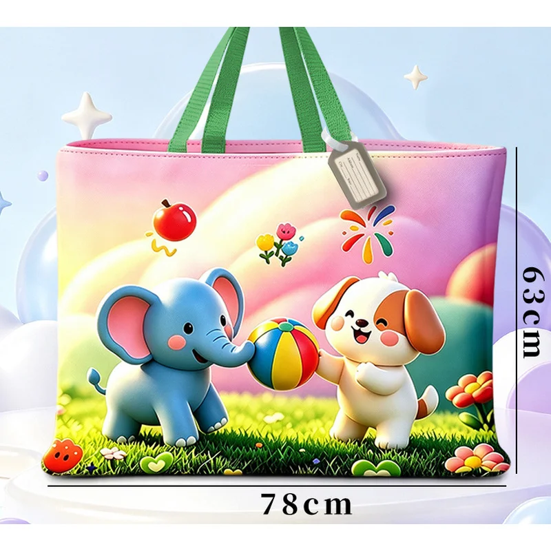 Children's Oxford Cloth Large Capacity Storage Bag, Kindergarten Student Three-Piece Set Storage Bag