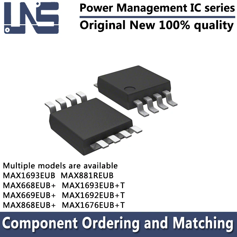 1PCS MAX1693EUB MAX668EUB+ MAX669EUB+ MAX868EUB+ MAX1676EUB+T MAX1692EUB+T MAX1693EUB+T MSOP-10 Power Management IC