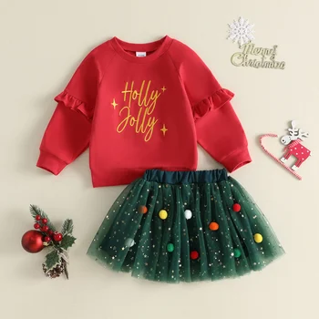 Christmas Ruffle Girl Set 1