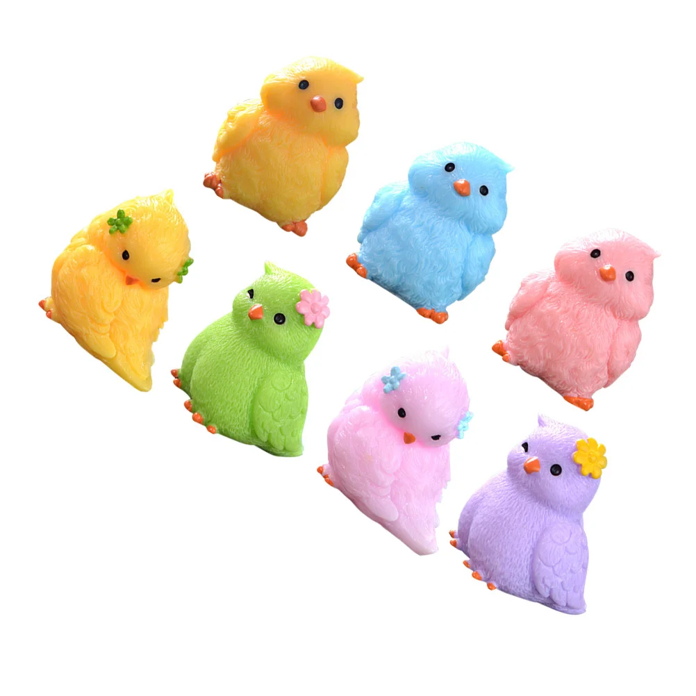 

7 Pcs Adorable Bird Figure Decorative Figurine Figurines Home Artificial Mini Garden Birds