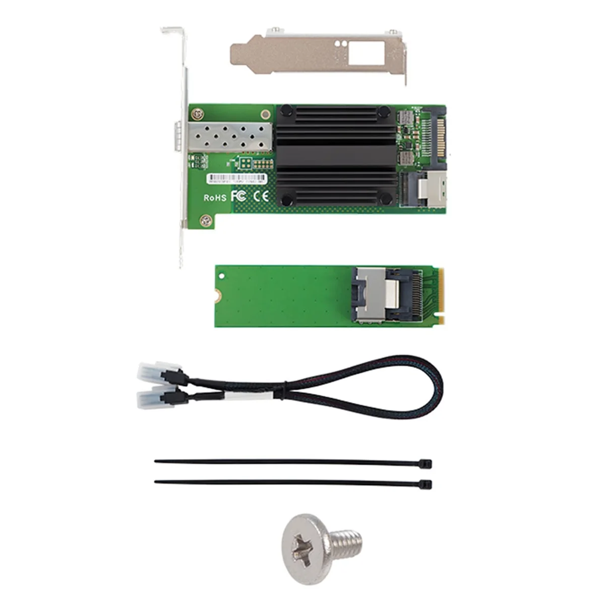 SFP+M.2 10G for Intel 82599 EN Chip Single Port Ethernet Network Adapter X520-DA1,Excluding 10G Fiber Optic Modul