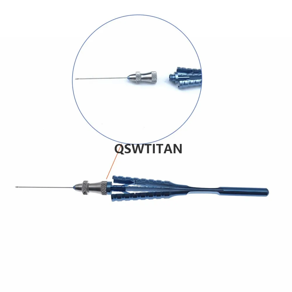 1pcs Titanium Ophthalmic Retinal Capsulorhexis Forceps Removable Head 23G 25G Virtreo-Retinal Instruments