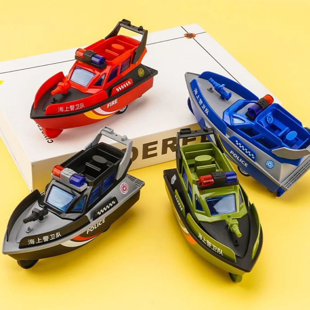 Impact-resistant Inertial Patrol Ship Model Thickened Emulational Children's Drop-resistant No Battery Slide for Boys Gifts
