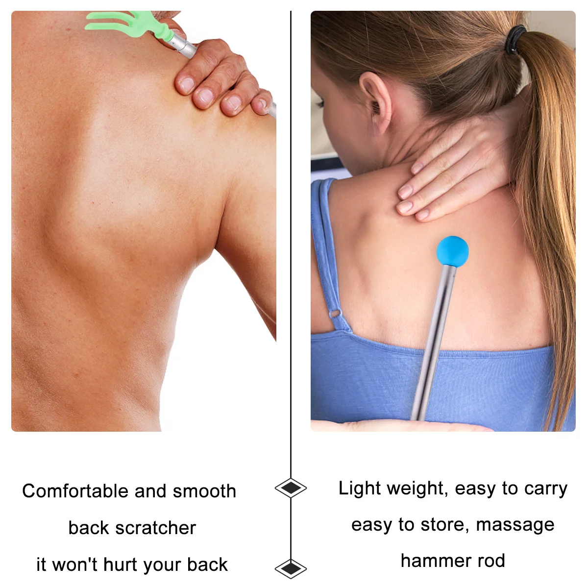 

5Pcs Back Scratcher Retractable Smooth Durable Itch-Relief Scratching Tool Lightweight for Home Retractable Back Scratcher