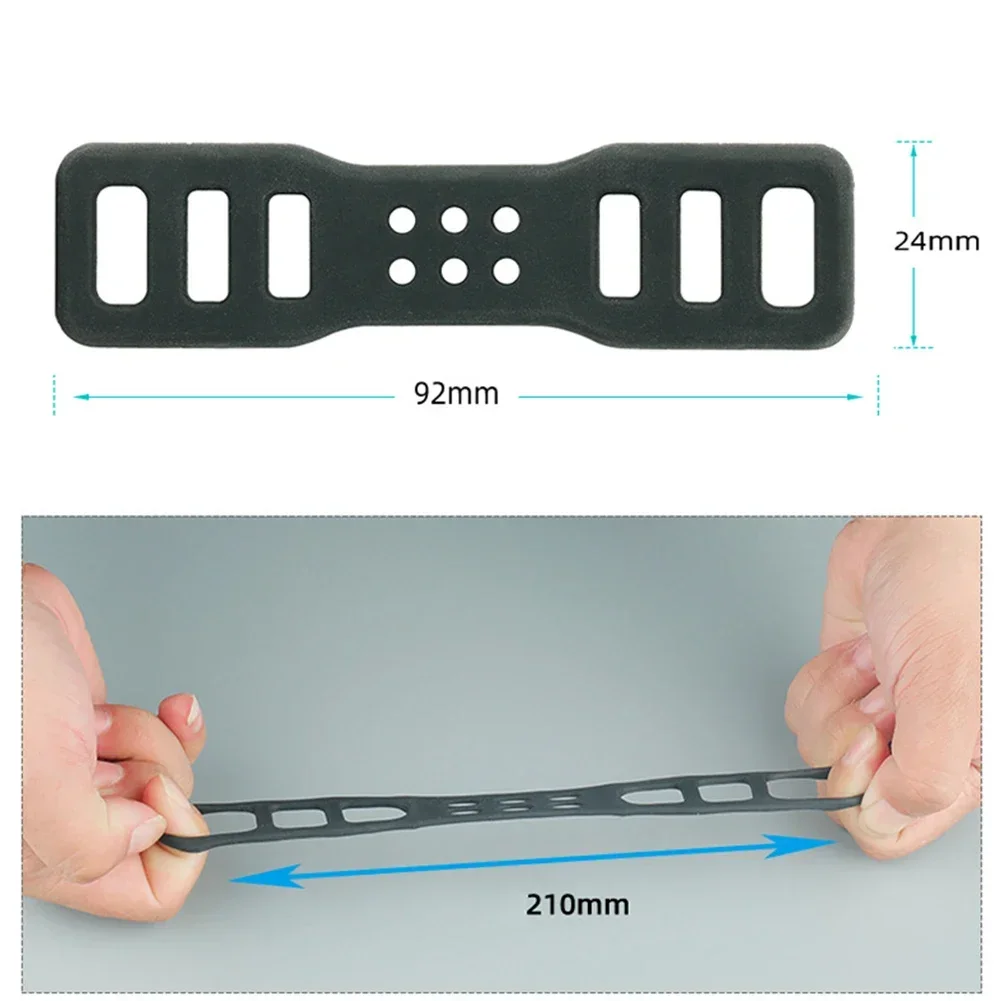Correa elástica de silicona para bicicleta, soporte de montaje para lámpara, grabadora de espejo, banda de goma fija, Faro, 4 Uds.