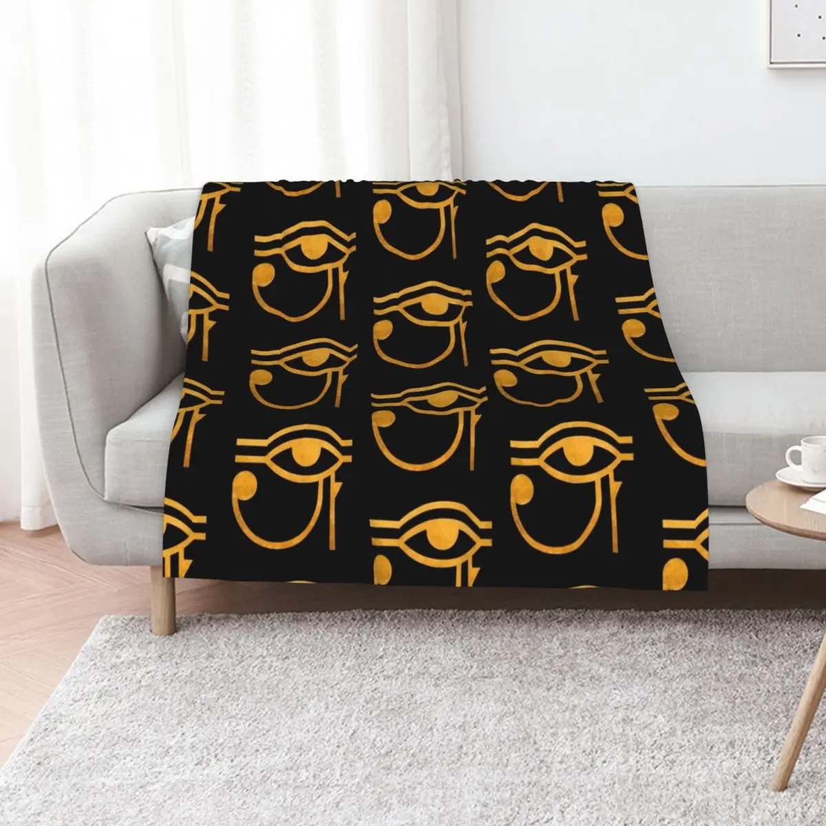 Oudjat - Eye of Horus - gold Throw Blanket cosplay anime Multi-Purpose Luxury Throw Kid'S For Sofa Thin Retros Blankets