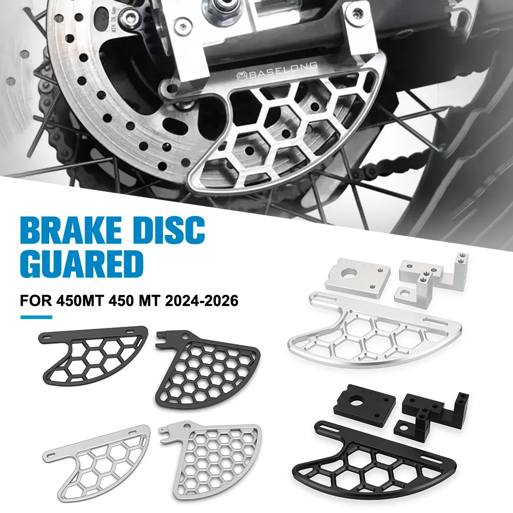 Front Brake Disc Guared Potector For CFMOTO 450MT 450 MT 2024-2025-2026 Motorcycle Accessories Rear Brake Disc Guared Aluminium