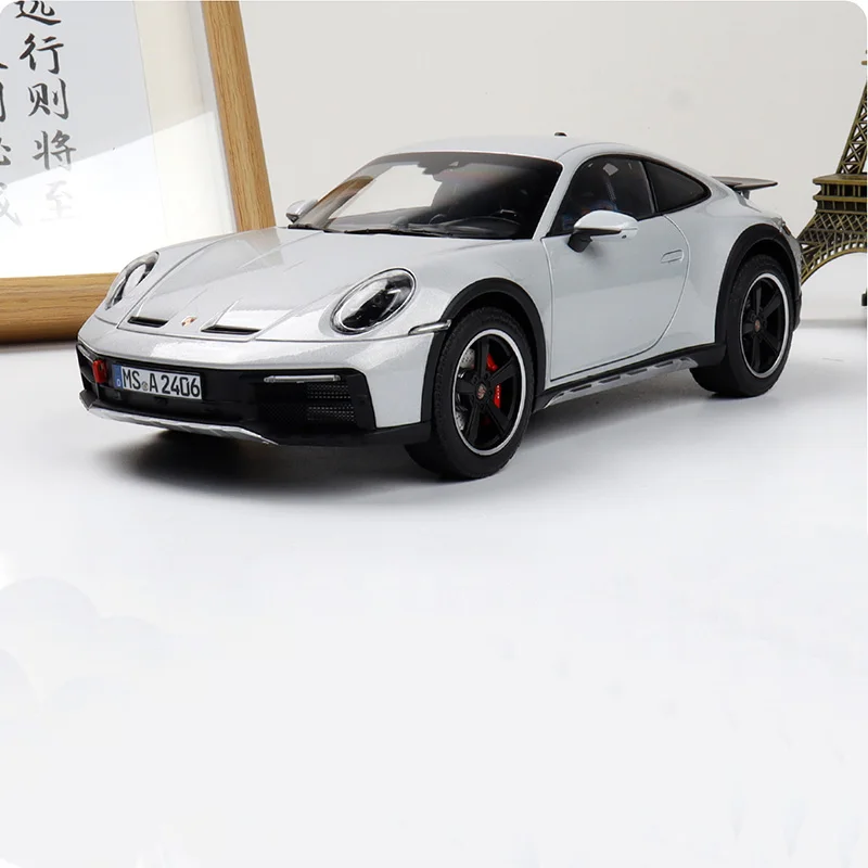 Normv escala 1:18 2023 911 dakar simulação liga modelo de carro estático dissipação brinquedo colecionável presente lembrança decoração