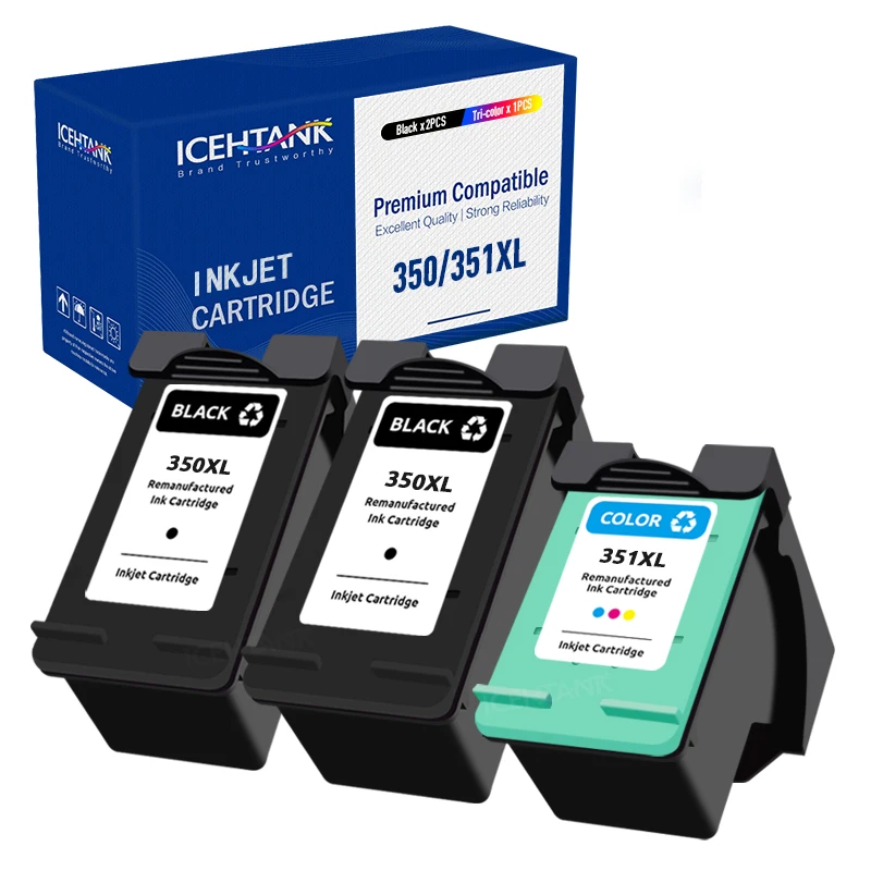 Icehtank Remanufactured 350XL Ink Cartridge Replacement For HP 350 351 XL For HP350 Deskjet D4260 4260 D4360 C4200 C4480 Printer