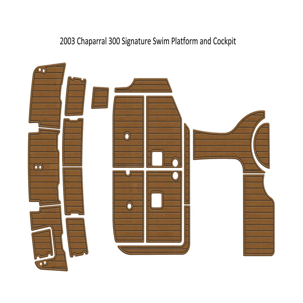 

Swim Platform Cockpit Boat EVA Foam Teak Floor Pad For 2003 Chaparral 300 Signature