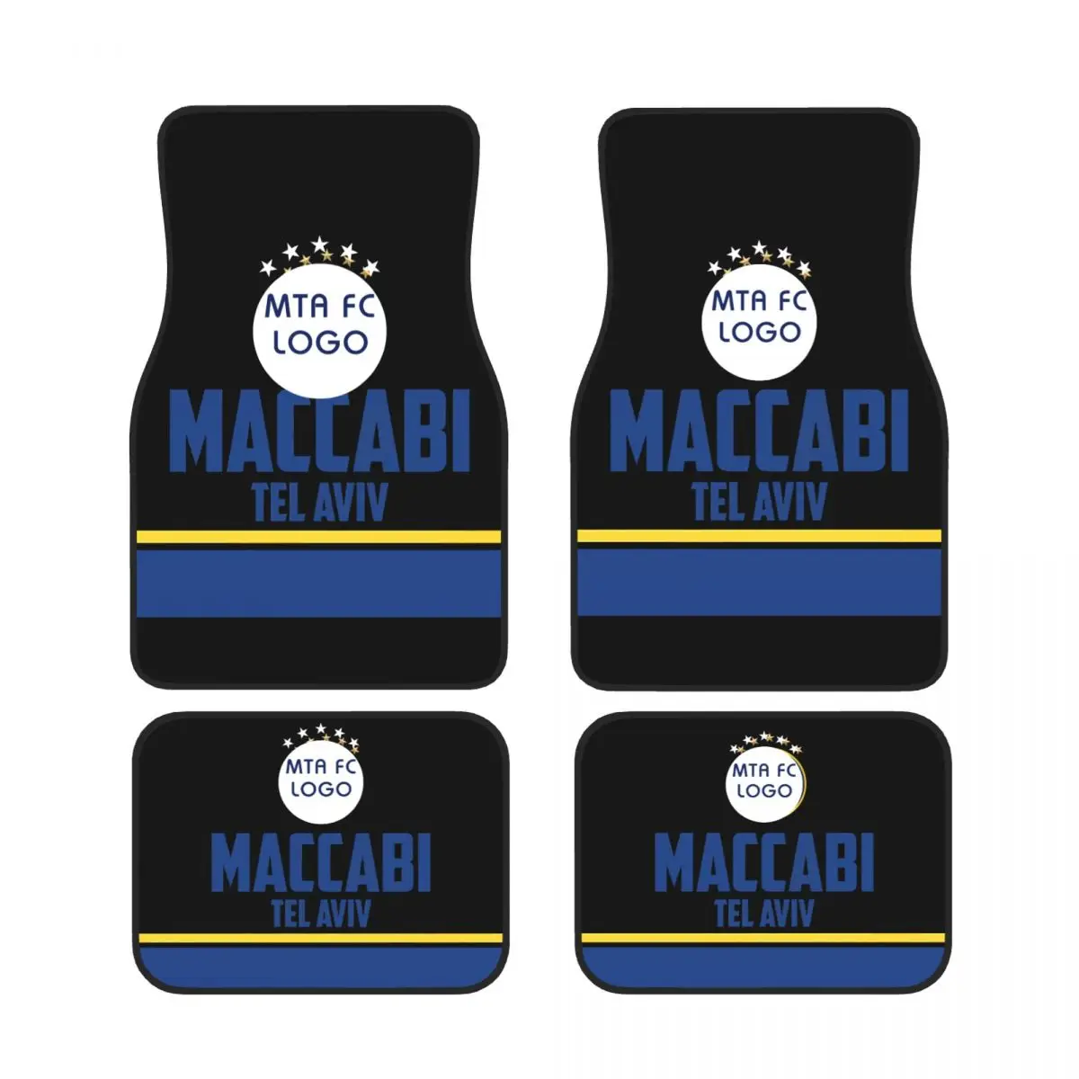 Maccabi Tel Aviv 4 piece set of car floor mats car carpet complete set universal SUV truck protection car