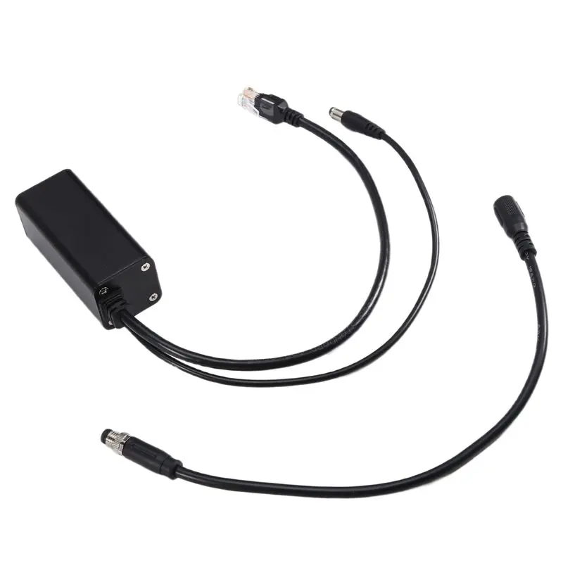 

A52T For Security CCTV System Camera Compatible 25W 2.5G POE Splitter 48V To 12V IEEE 802.3Af Power Ethernet Splitter Adapter 12