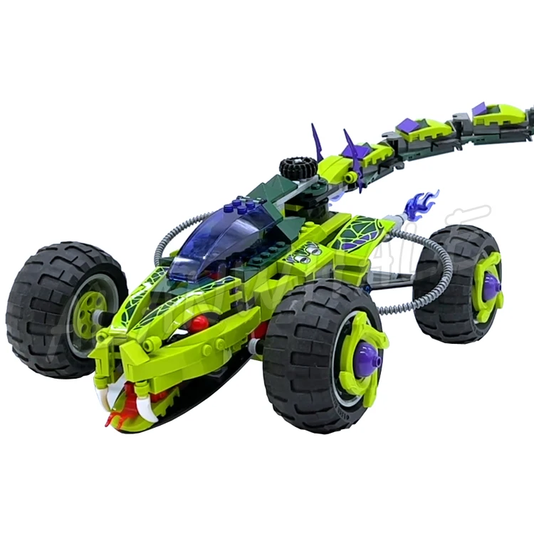 452pcs Shinobi Fangpyre Truck Ambush Snake Strikes Zane’s Snowmobile 9760 Building Kits Kids Compatible with Bricks