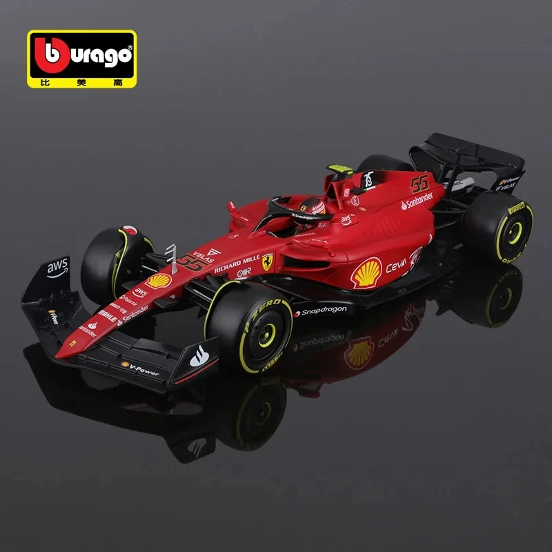 2023 Hot Bburago 1/18 75th Anniversary Versions Ferrari SF-75 #16 #55 Alloy Miniature Diecasting Models  Ferrari Cars Toys Gifts