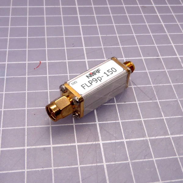 150MHz 9th-order low-pass filter, discrete LC components, small volume, SMA interface