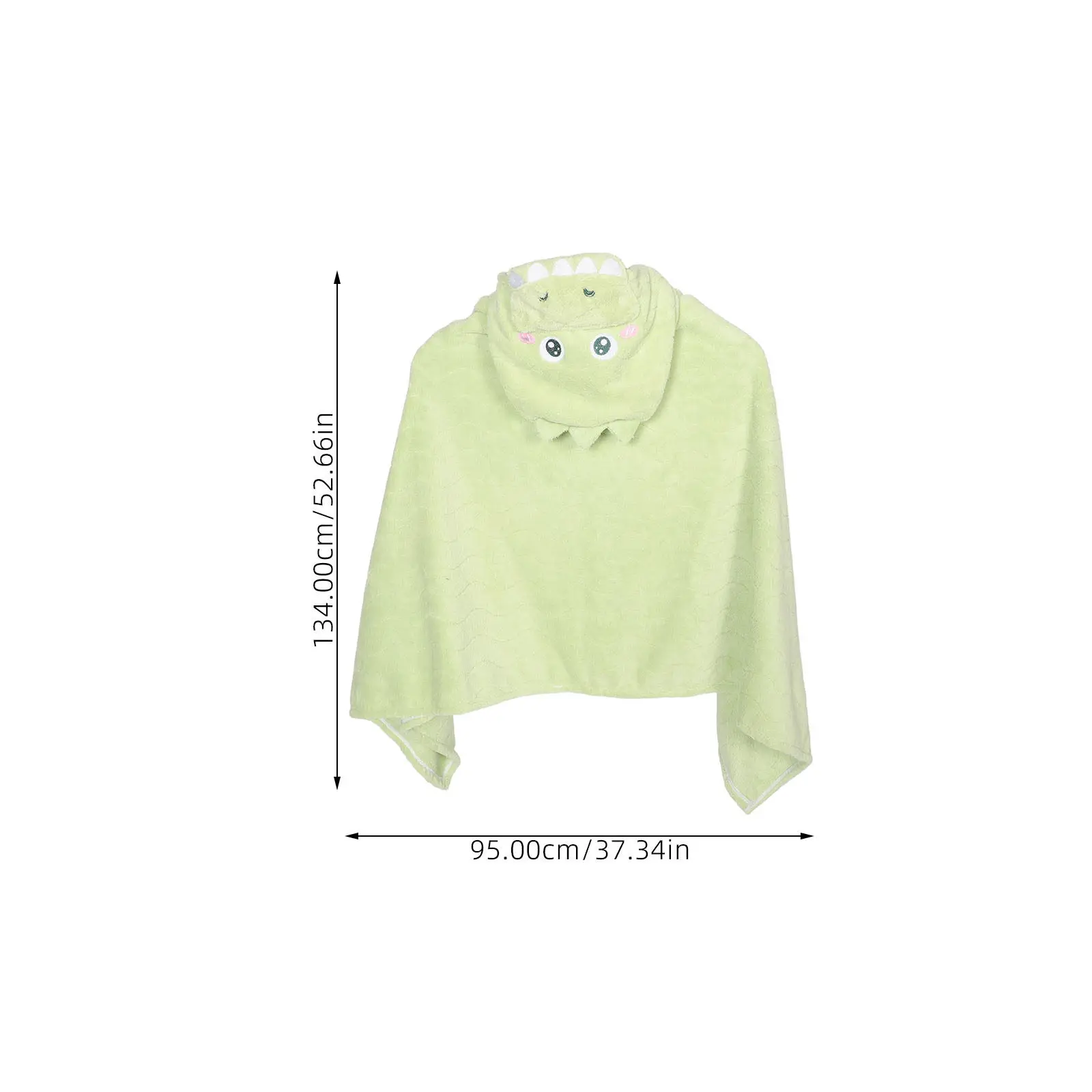 Kids Hooded Bathrobe - Soft Coral Fleece Dinosaur Design, Ultra Absorbent & Quick-Drying Wearable Towel