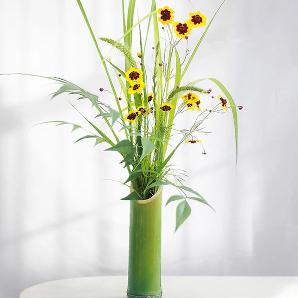 

3pcs Bamboo Flower Vase Plant Pot For Home Office Decor Wedding Garden Indoor Plants Simple Design Small Pots