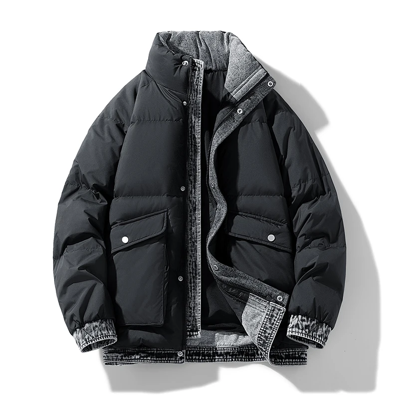 2025 New Men's Winter Down Coat Cropped Thickened Jacket Popular High-End Brand Couple's Matching Cold-Resistant Jacket