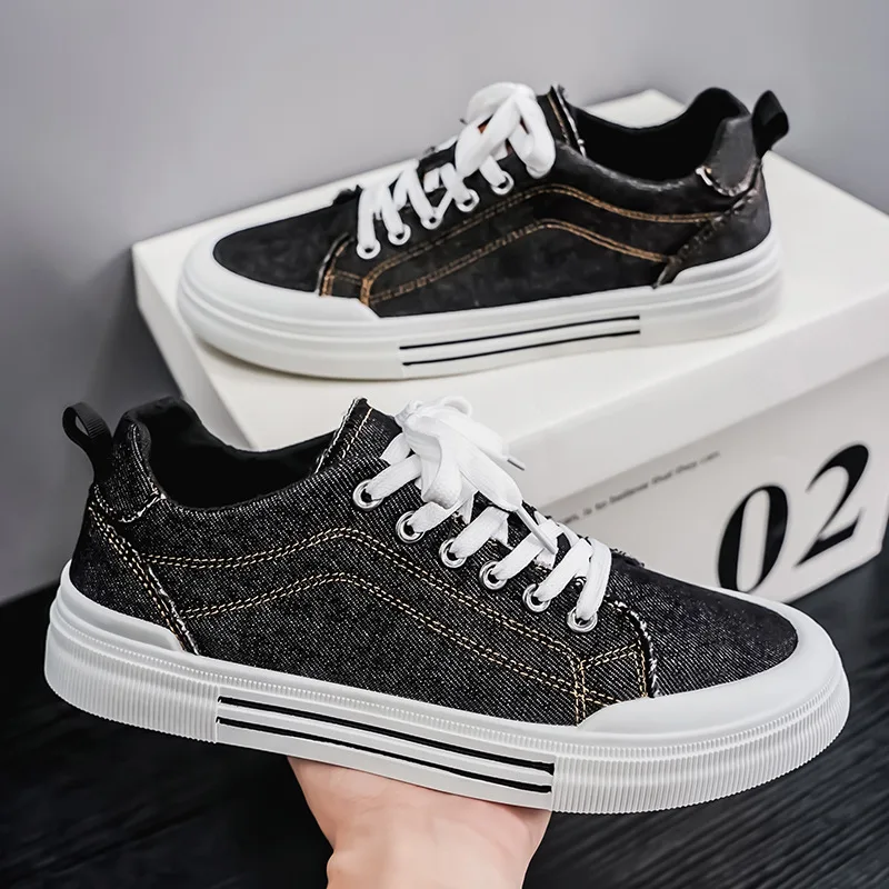Alpargatas de lona para hombre, zapatos planos básicos, cómodos, informales, transpirables, talla grande 47, 48, otoño