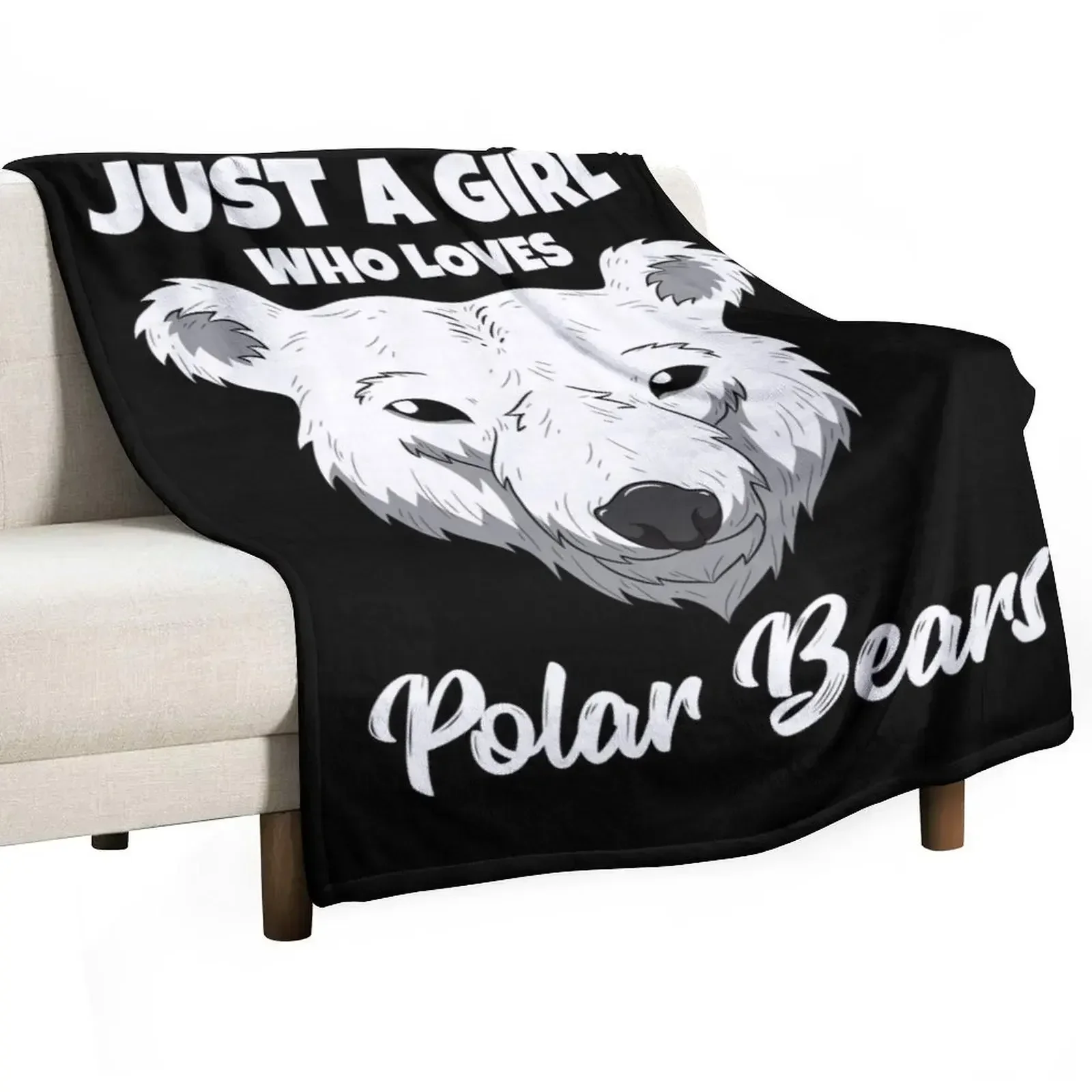 

Womens Just A Girl Who Loves Polar Bears Throw Blanket Weighted Thermals For Travel Warm Blankets