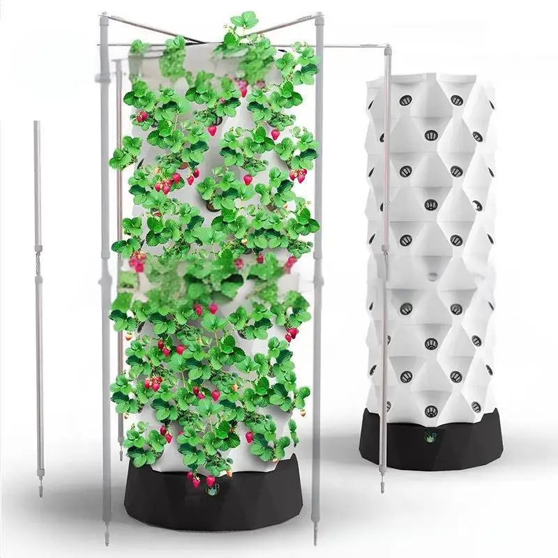 Pineapple Tower Outdoor Aeroponic Tower Vertical Hydroponic System Growing Vegetables
