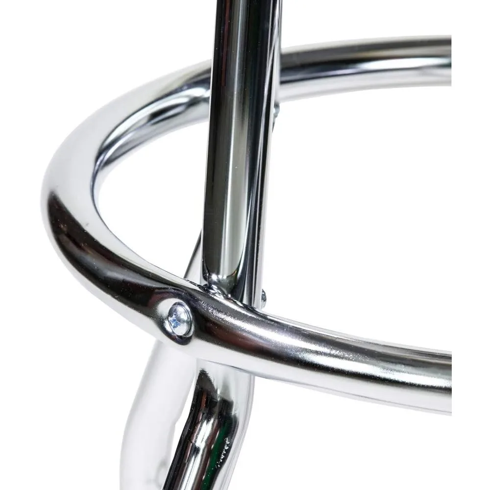 14～30インチの黒い回転式カウンターハイトスツール、快適な座面付き