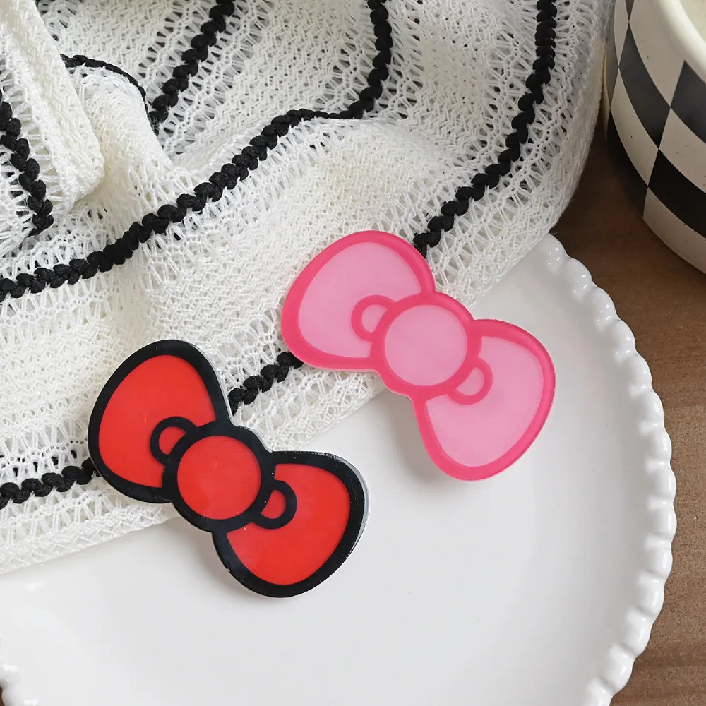 الاتجاه الياباني الجديد سبيكة الراتنج الكرتون القوس مشبك شعر طالب حفلة Kawaii إكسسوارات الشعر المرأة لطيف الجانب كليب منقار البط كليب #3