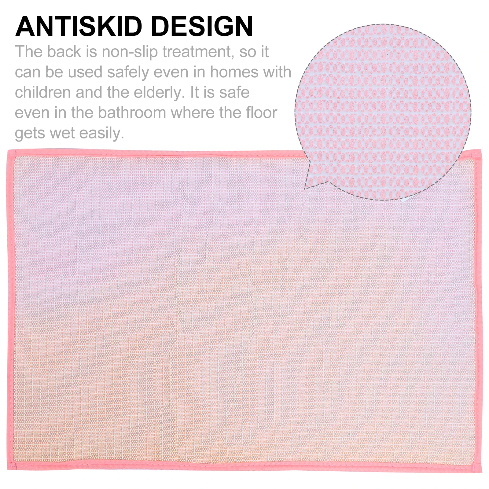 

1 шт. противоскользящий напольный коврик премиум-класса, коврик для купания, нескользящая кухонная подставка для ног, мягкий удобный коврик из ПВХ, износостойкий сплошной цвет