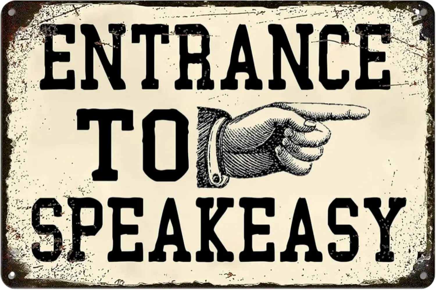Vintage Entrance To Speakeasy Tin Sign Retro Speakeasy Decor Speak Easy Funny Metal Signs Speakeasy Party Decorations For B sign