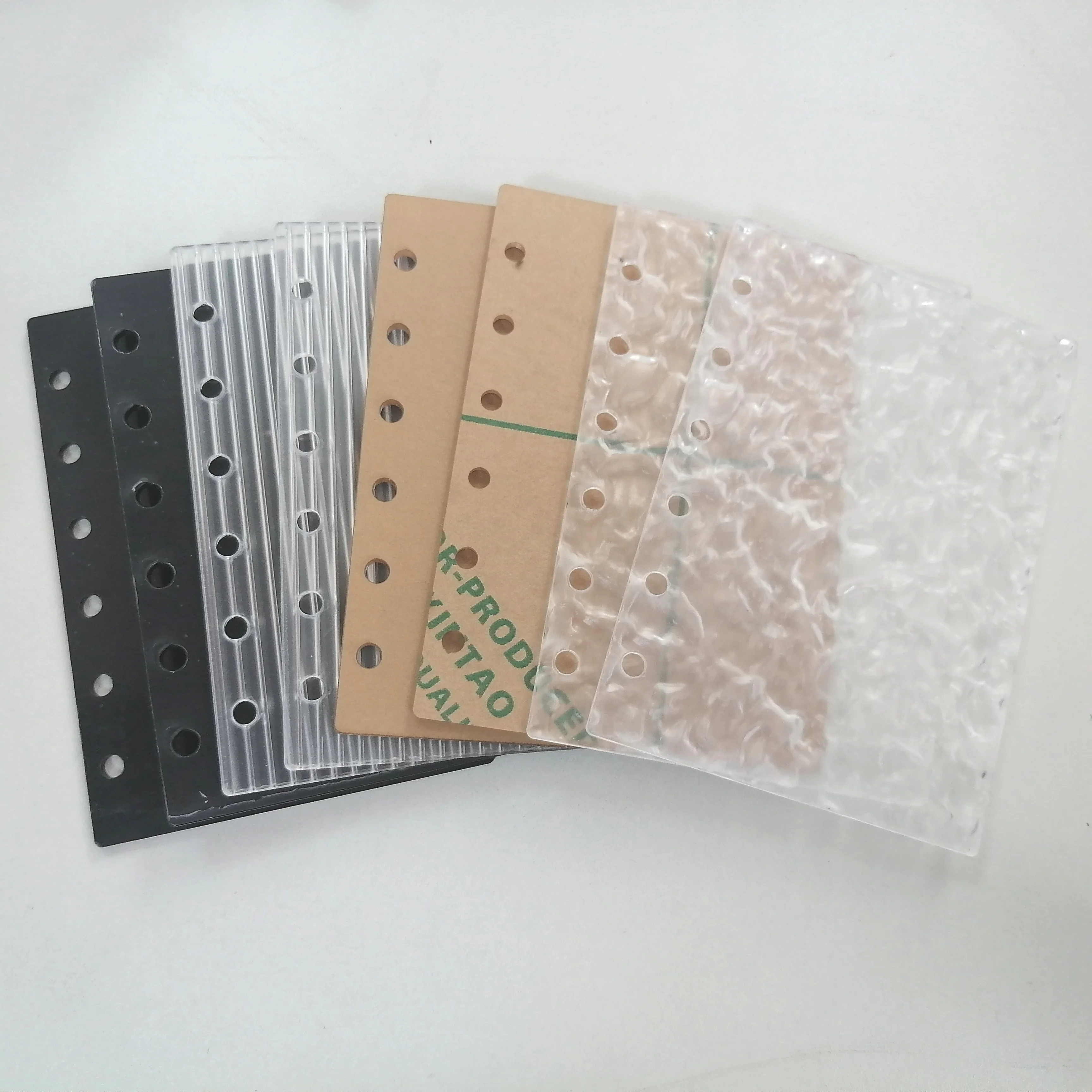 A7 Acryl-Binder, PMMA-Tagebuch mit festem Einband, Loseblatt-DIY-Junk-Tagebuch-Handbuch, transparentes/schwarzes Hartschalenetui, DIY-Notizbuch-Set – Detail 1