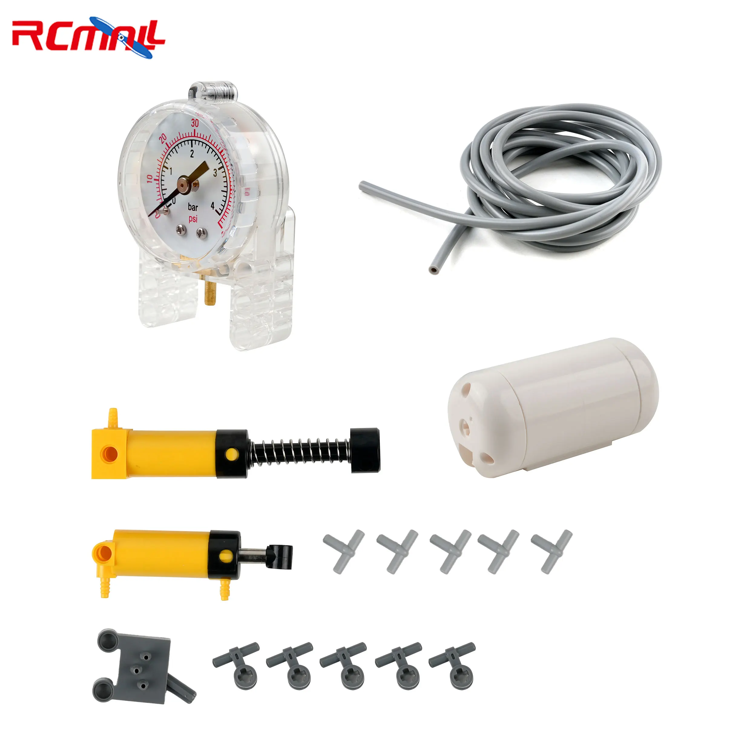 

16pcs/set MOC Pneumatic Building Blocks Kit Pneumatic Switch Air Pump Hose Pipe Barometer Air Tank Compatible with Legoeds 47223