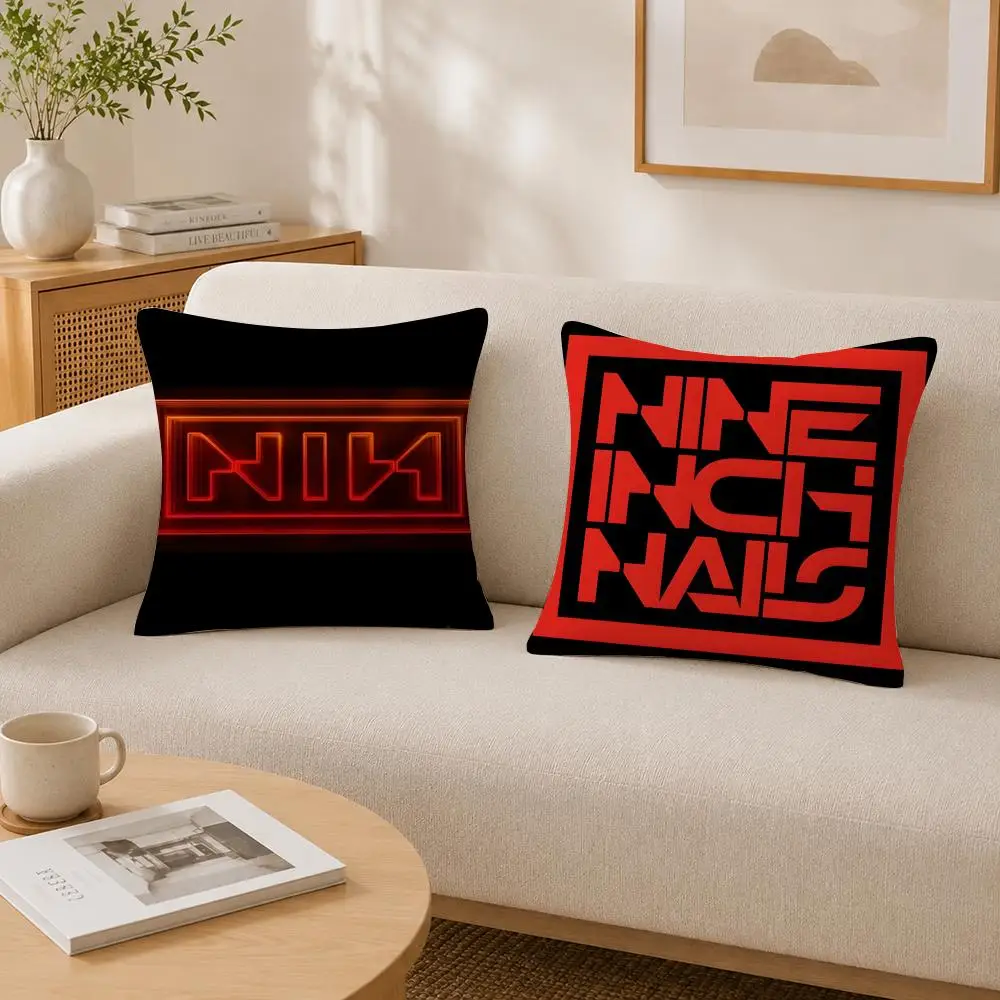 Band Nine Inch Nails Cushion Cover Soft Fluffy Short Plush  Pillow Case  Sofa Bed Home Decor