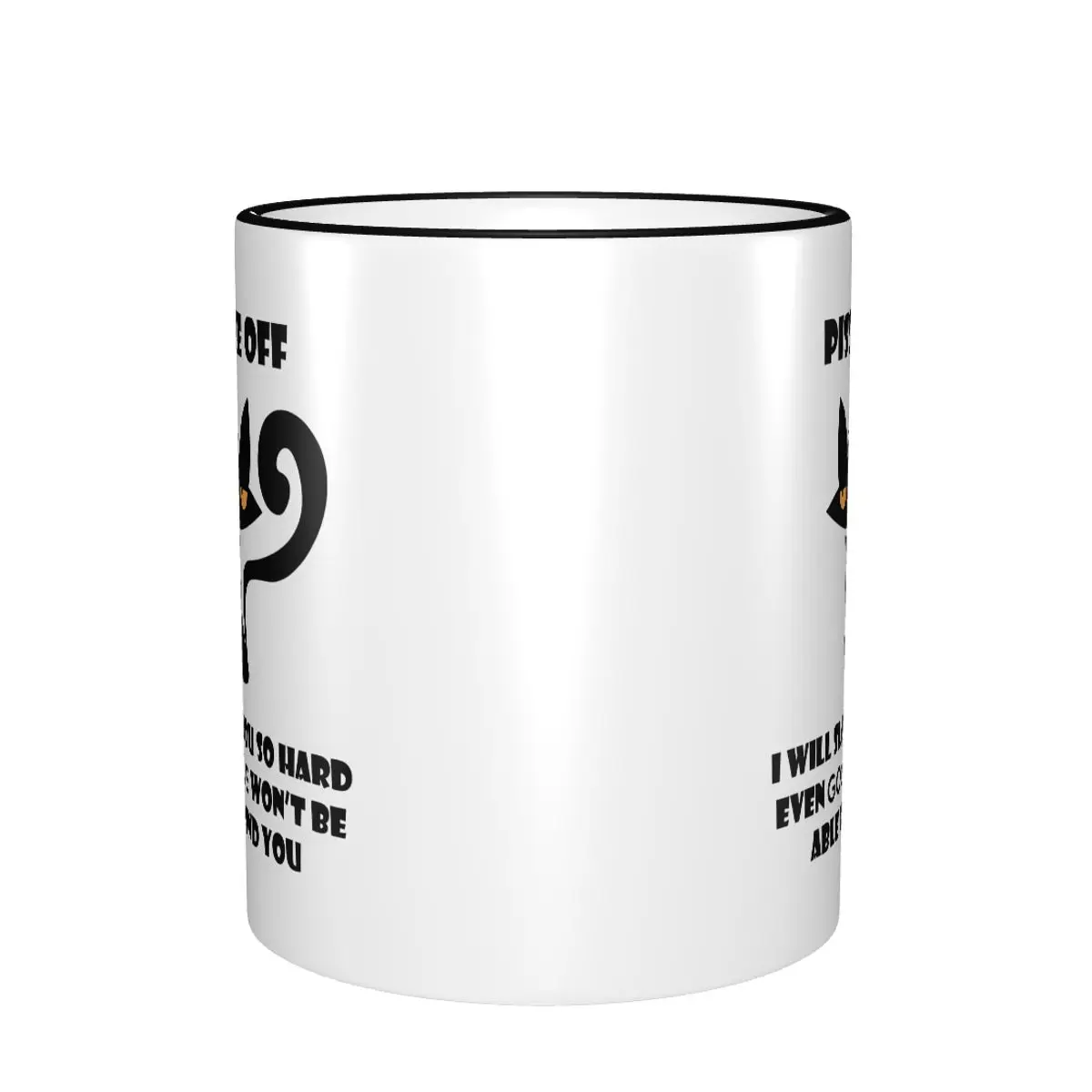 Fun Black Cat Piss Me Off I Will Slap You So Hard Even Google Won't Be Able To Find You Tea Cup Home Funny Cat Meme Mug