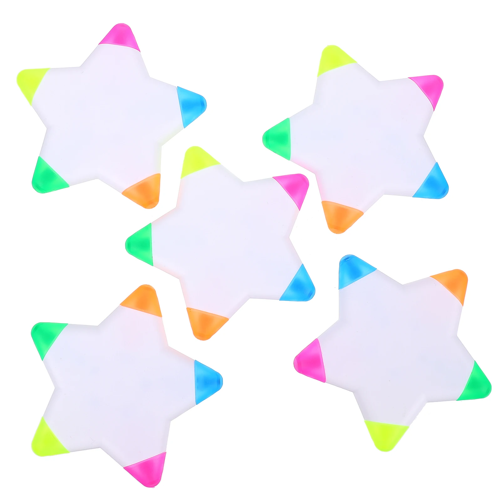

5 Pcs Colors Writing Supplies Highlighter Markers Erasable Student Star Shape Highlighter Pen Stationery No Ink Leakage Smooth