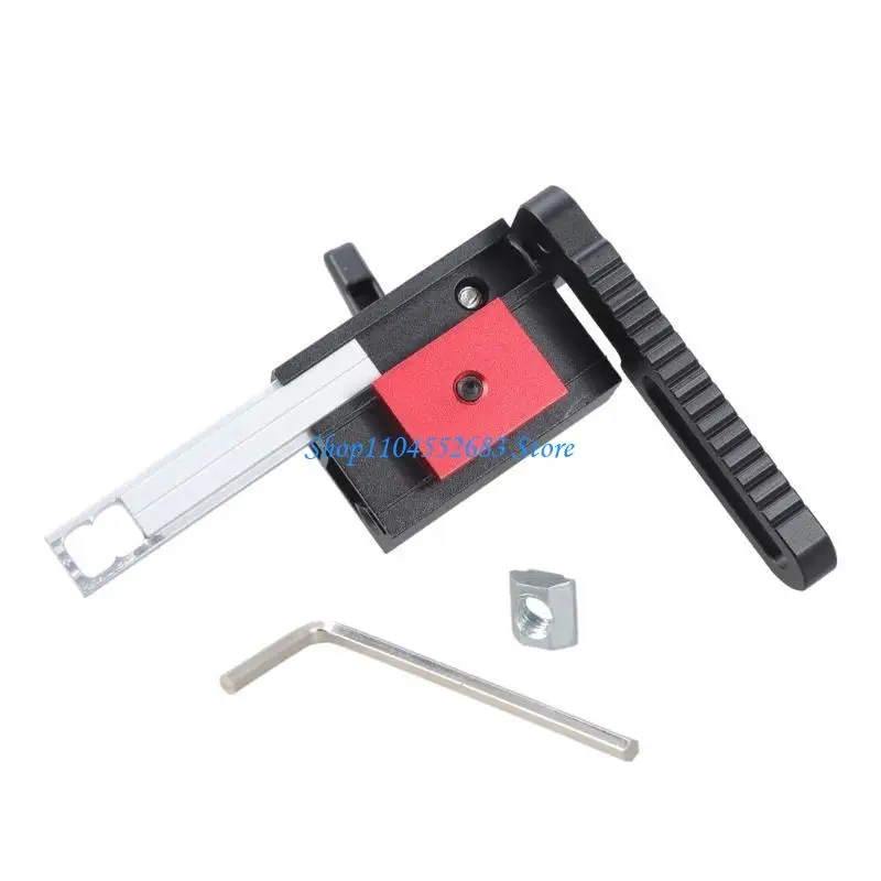 

Y6GD 75 Type Fence Stop Aluminium Miter T Track Stop for Woodworking Adjustable Manual Miter Stop T Track Accessories
