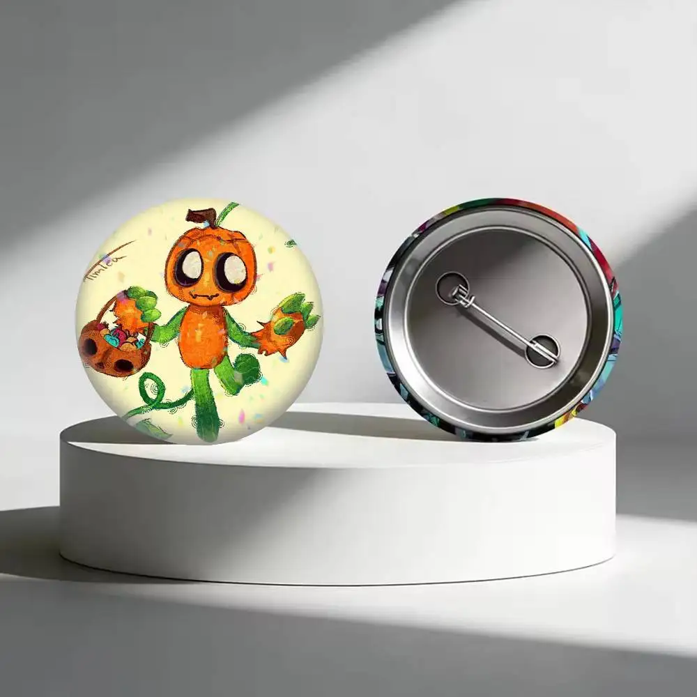 Cute Pumpkin Cart-oon  25mm 32mm 44mm 58mm 75mm Brooches Badges Pins for Accessories Gift
