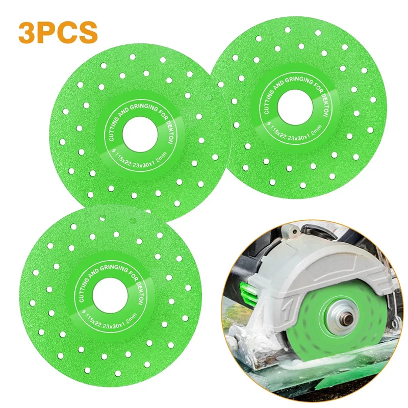 3Pcs Glass Cutting Disc 115mm Saw Blade Diamond Jade Wine Bottle Ceramic Polish Angle Grinder Machine Glass Tile Cutting Wheel