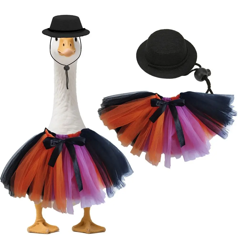

Creative Halloween Porch Goose Outfits Handcrafted Cute Porch Goose Costume Breathable Colorful Garden Goose Costume