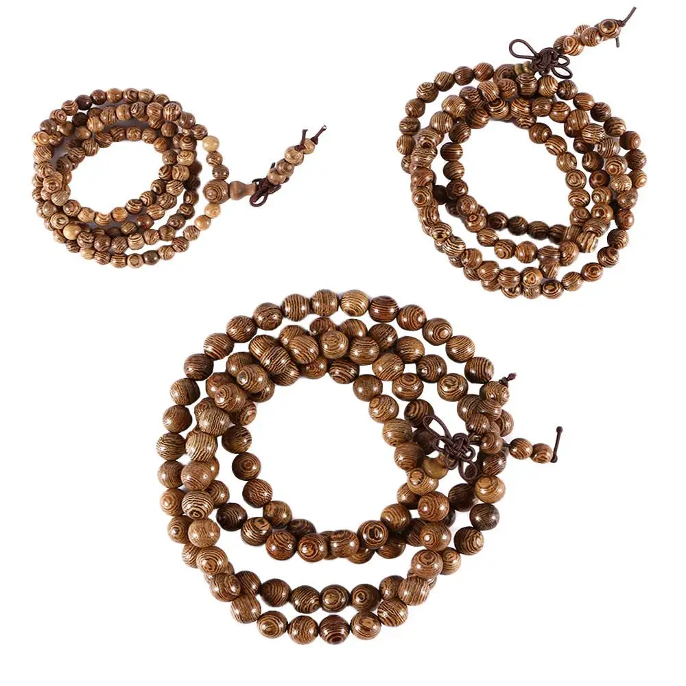 Special Fashion Tibetan Buddhist Wenge Wooden Bangle Jewelry Mala Bracelet Rosary Prayer Beads Buddha
