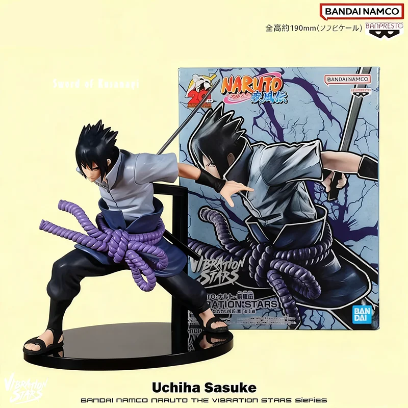 

В наличии Bandai, оригинальные фигурки Наруто Учиха Саске, новинка, аниме, экшн-модель, мультяшные настольные украшения, игрушки, праздничные подарки