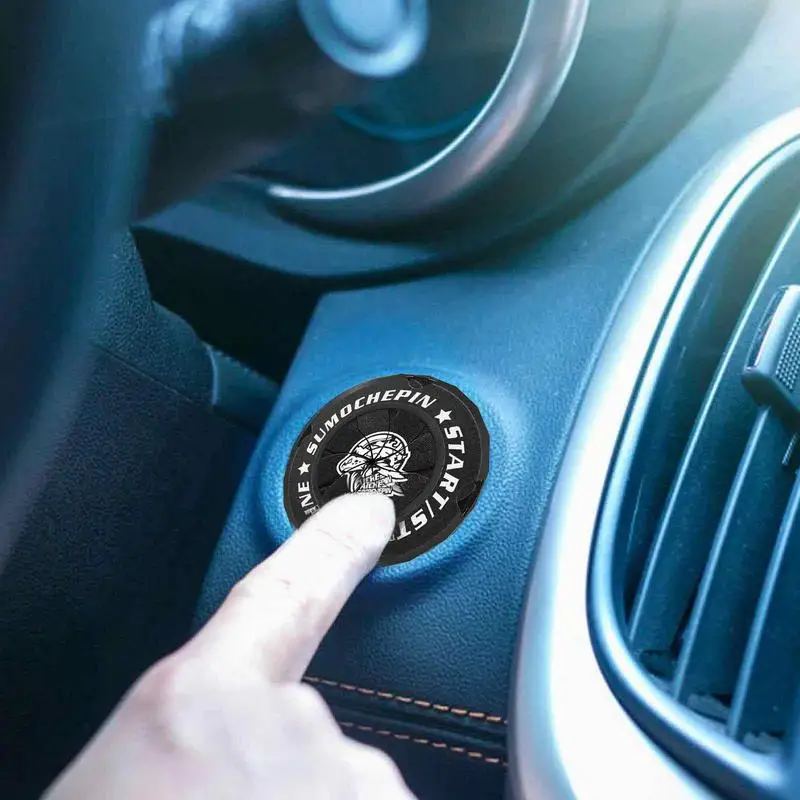 Start Stop Button Cover Anti-Scratch Car Start Engine Protector Auto Switches Caps Zinc Alloy Ignition Button Protector