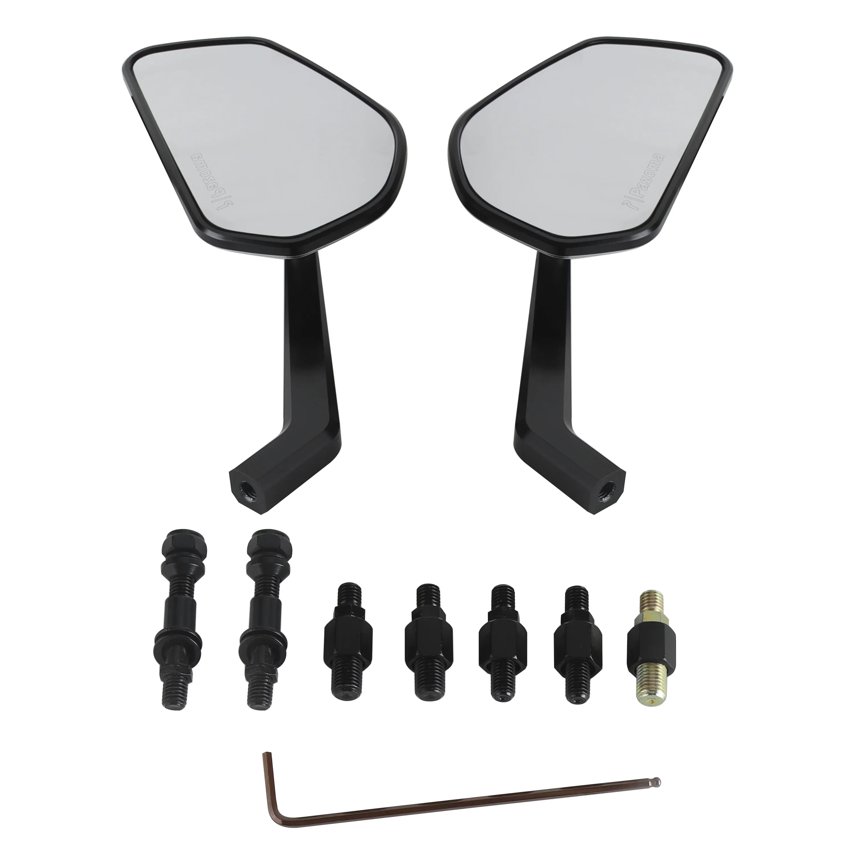 Premium Carbon Fiber Motorcycle Mirrors with Adjustable Hinge Universal for Harley Honda Kawasaki Suzuki