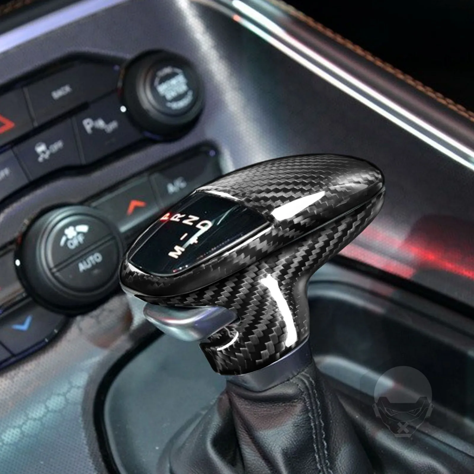

Real Carbon Fiber Car Gear Shift Knob Cover Sticker Case For Dodge Challenger 2015 2016 2017 2018 2019 2020 2021 2022