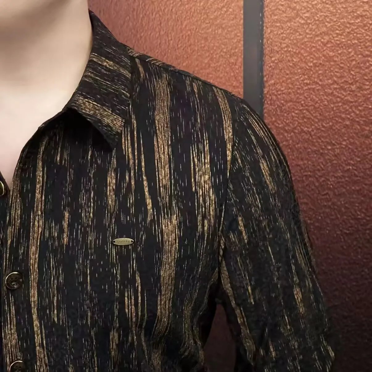 2626 Luxury Long Sleeve Casual Shirt Men's Hollow Ice Silk Cool Feel Men's Shirt Social Nightclub Street Wear Shirt Men Clothing