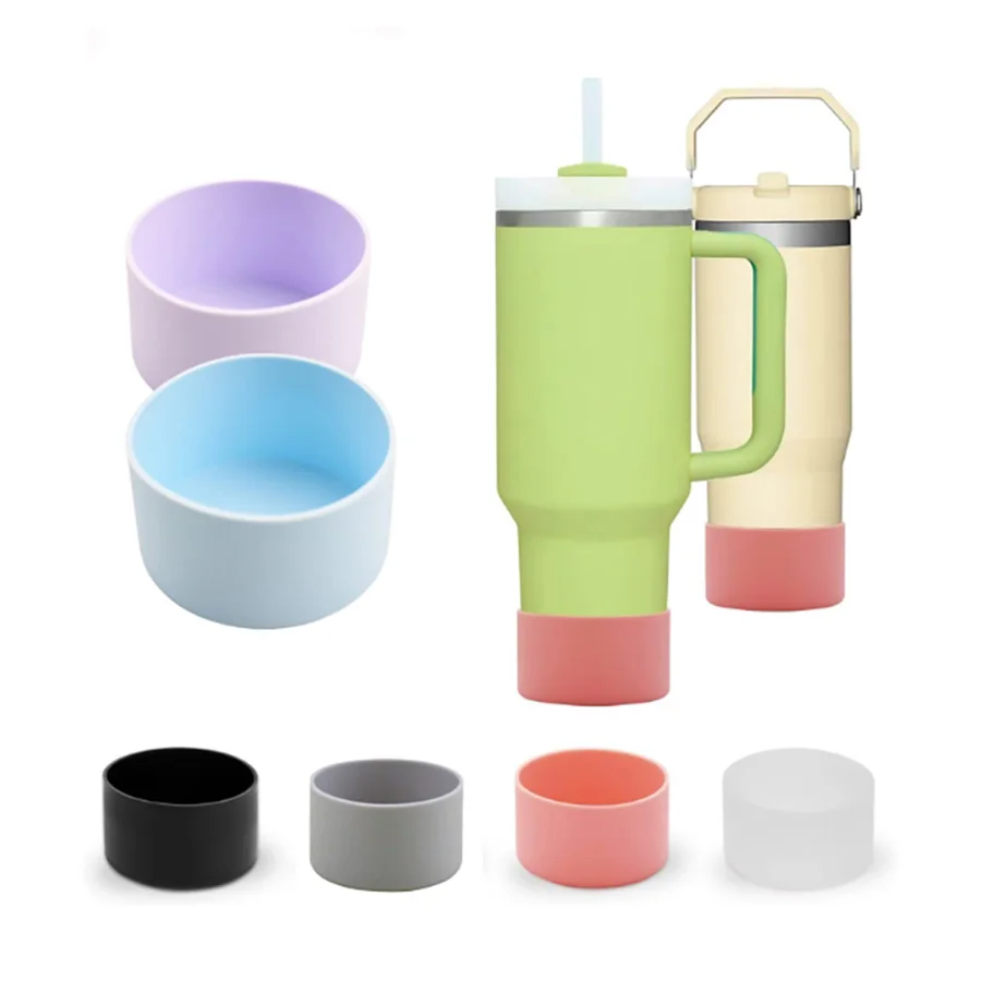 75mm Silicone Boot Bottom Sleeve Cover for Stanley 40oz Tumbler Quencher Adventure and Ice Flow Flip 30 oz 20 oz Water Bottle