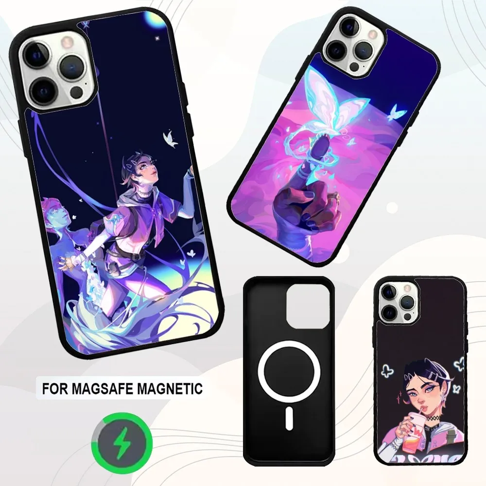 

Clove V-Valorant-S Game Phone Case For iPhone 16e,16,15,14,13,12,11,Plus,Pro,Max,Mini Magsafe Magnetic Wireless Charging