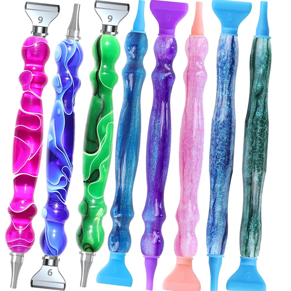 5D Resin Diamond Painting Pen Thread Metal Replacement Pen Heads Point Drill Pens With Glue Clay DIY Art Crafts Diamond Painting