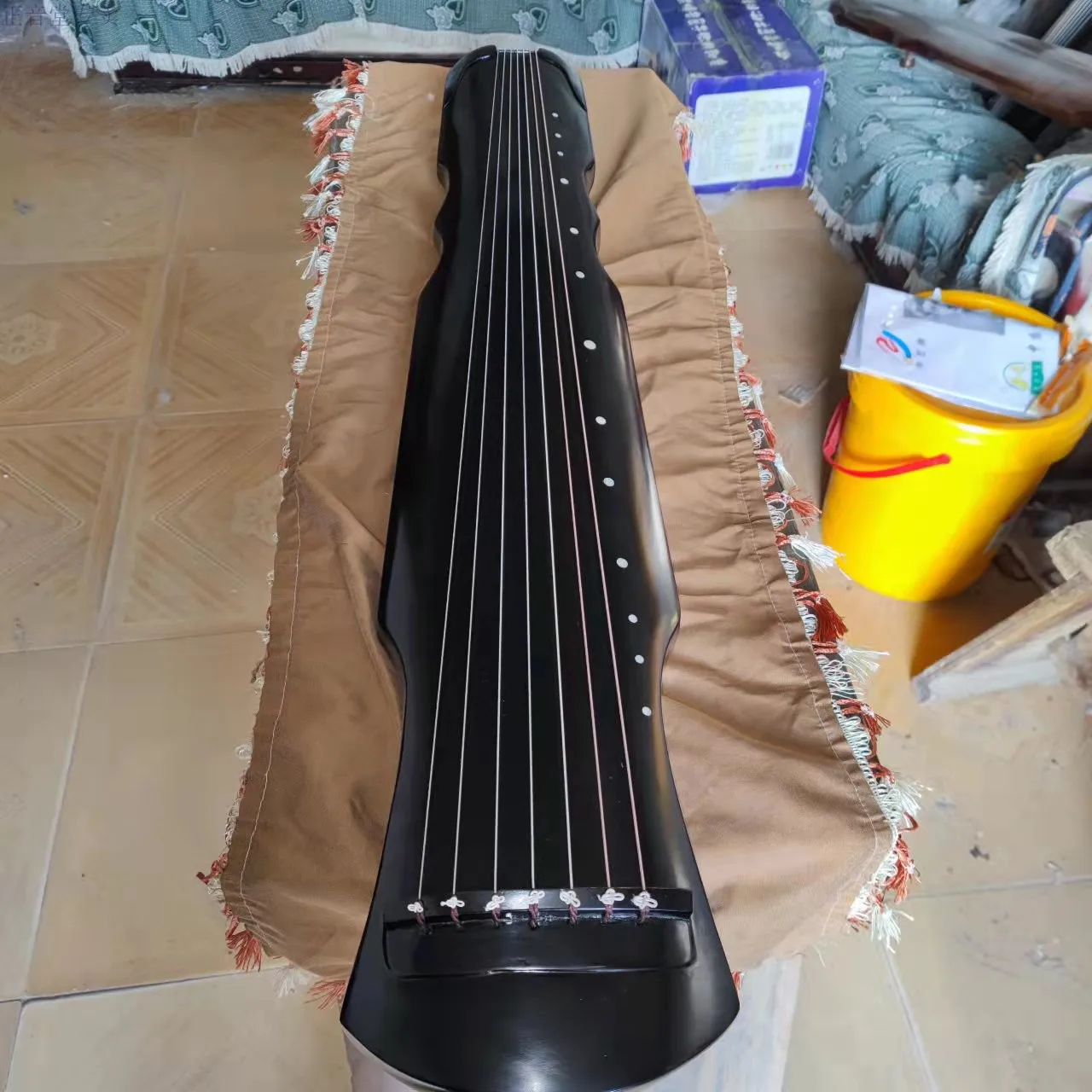 Guqin black Knee Guqin 98cm Chaos and Fuxi Chinese stringed instrument